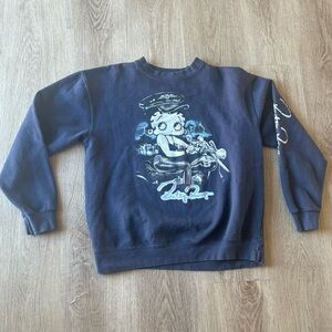 betty boop motorycle sweater
